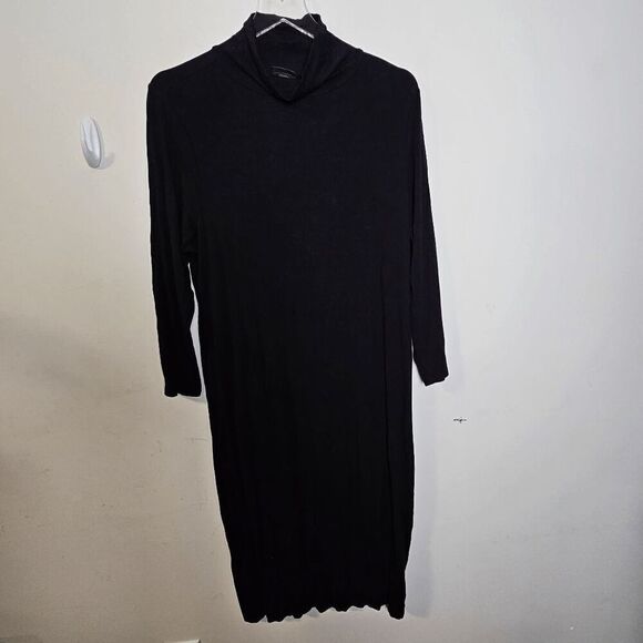 torrid Dresses & Skirts - Torrid Long Sleeve Mock Neck Jersey Midi Dress Womens Black Size 1